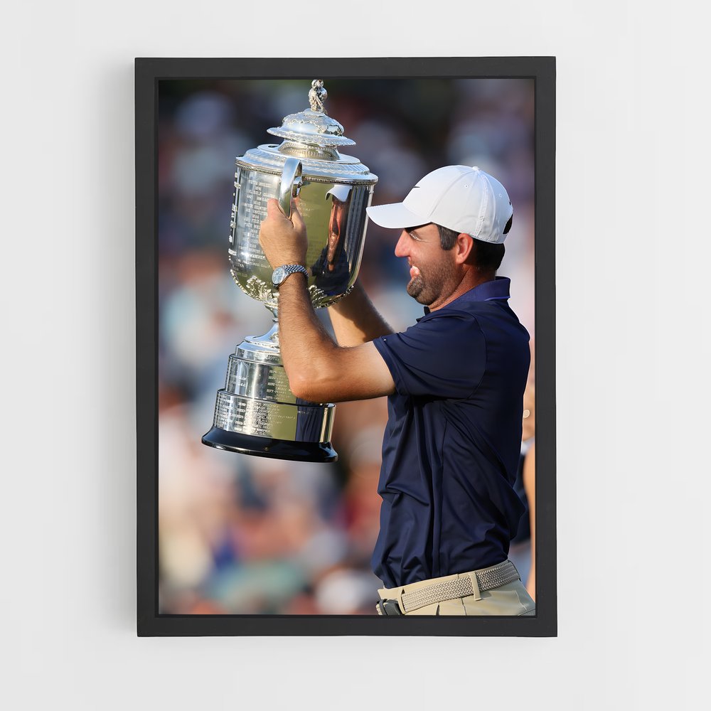 Poster Le Triomphe de Scheffler – affiche Golf (vue 2)